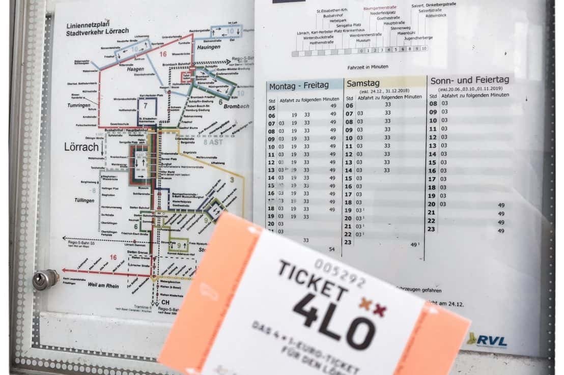 Ticket4lö das 1-Euro-Ticket für Bus und Bahn in Lörrach